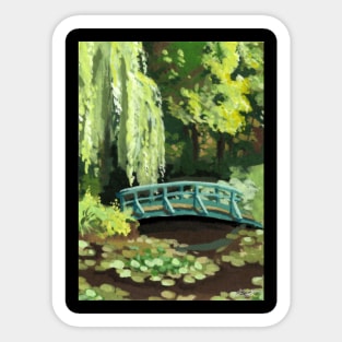 Monets Japanese Garden Sticker